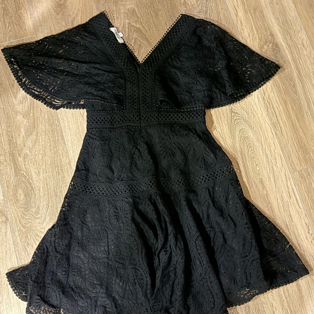 Vero Moda Black Lace Mini Dress